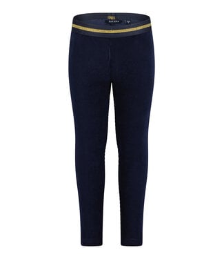 Blue Seven Legging Donkerblauw rib