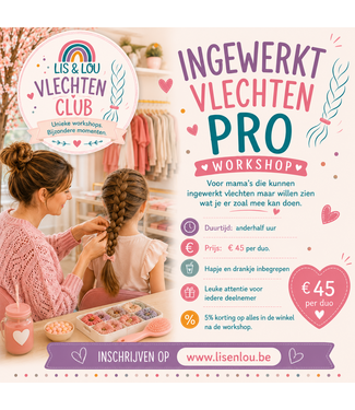 Workshop Ingewerkt vlechten PRO za 21 nov 10u tot 11u30