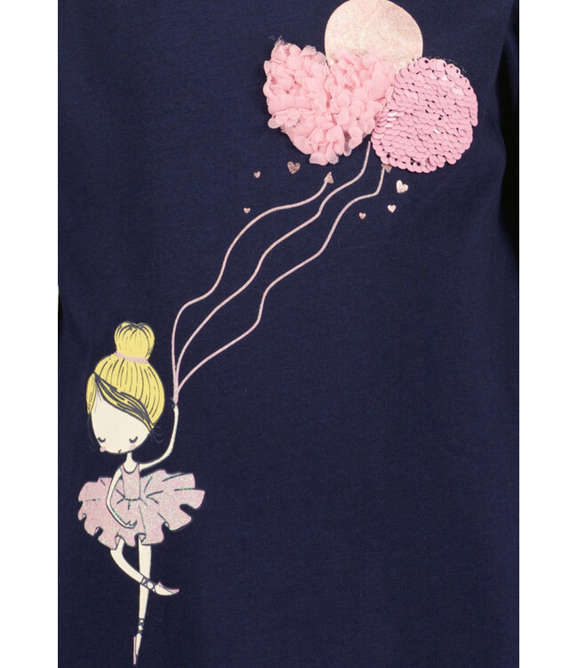Blue Seven Longsleeve donkerblauw Ballerina Balloon
