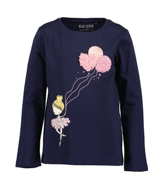 Blue Seven Longsleeve donkerblauw Ballerina Balloon