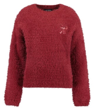 Blue Seven Faux fur trui roze strik
