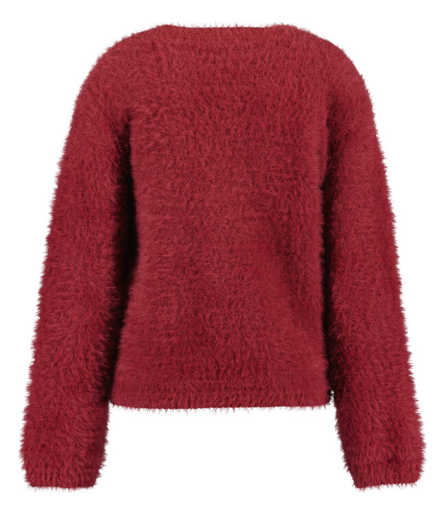 Blue Seven Faux fur trui roze strik