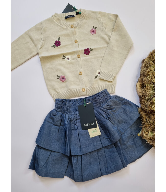 Blue Seven Cardigan beige bloemen