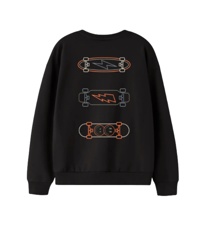 name it Sweater Skate crew zwart