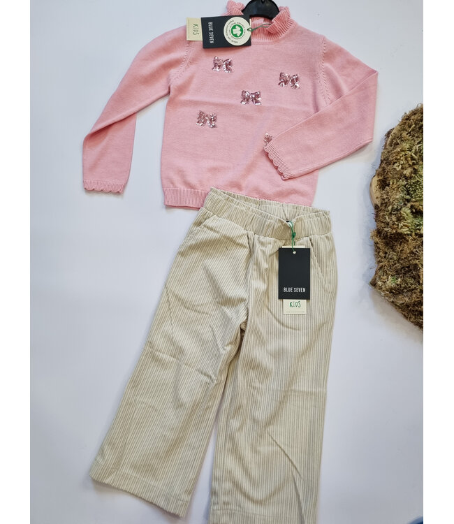 Blue Seven Trui woven roze strikjes