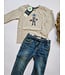 Blue Seven Longsleeve beige dog skater