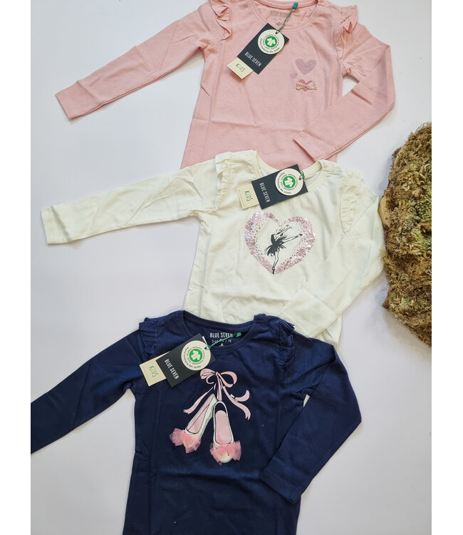 Blue Seven Longsleeve donkerblauw ballerina schoentjes