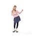 No Way Monday Rok met short autumn flowers blauw roze