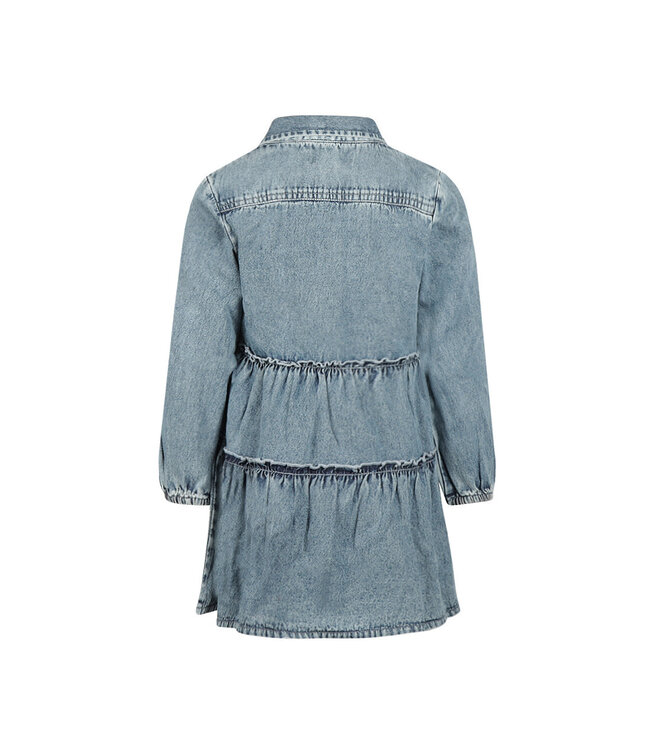 Koko Noko Jurk Denim lichtblauw