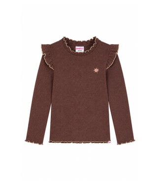 B-Nosy Longsleeve Tonya bruin glitter