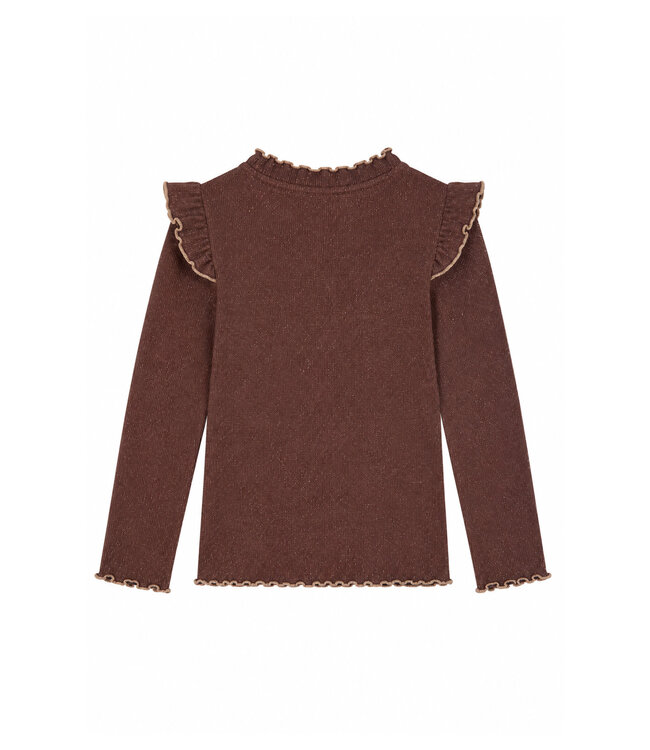 B-Nosy Longsleeve Tonya bruin glitter