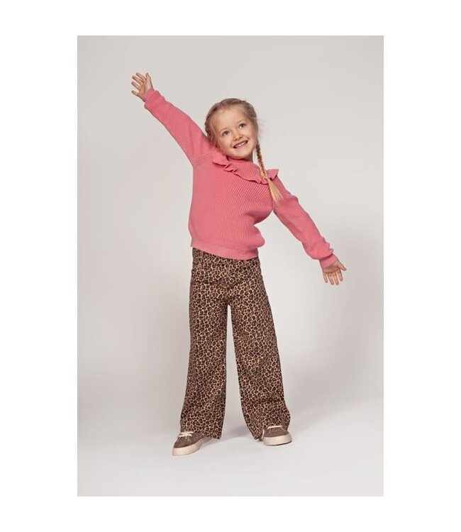 Jubel Leopard jeans wide leg City chic