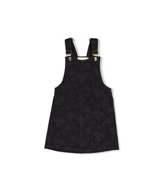Jubel Salopette denim jurk antraciet Moon Flowers
