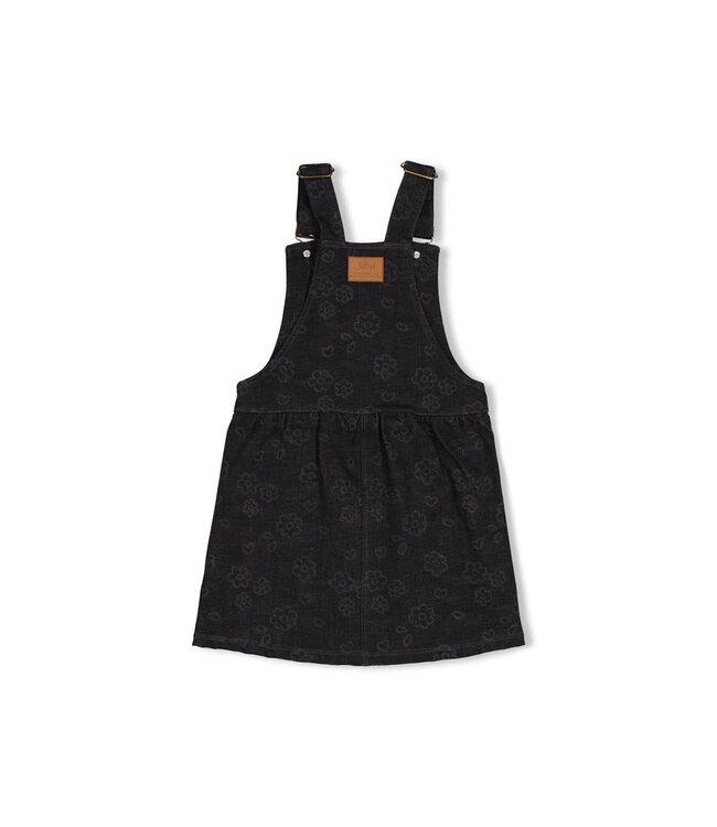 Jubel Salopette denim jurk antraciet Moon Flowers