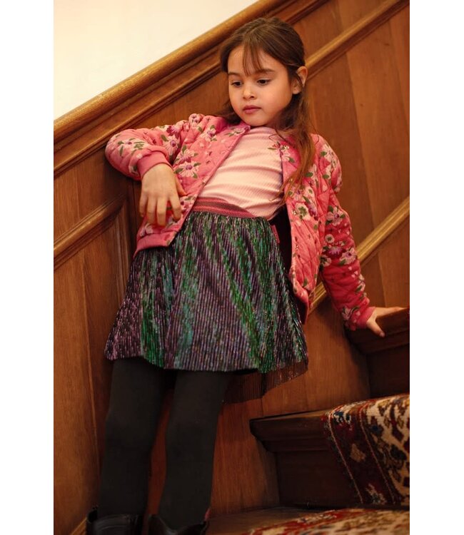 Jubel Longsleeve rib Moon Flowers lichtroze