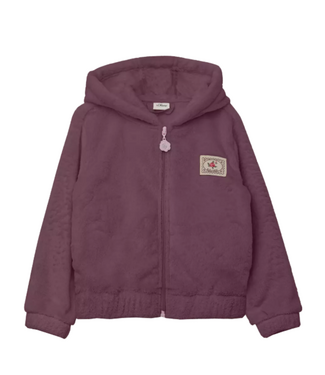 s.Oliver Fluffy Sweatvest met kap Burgundy