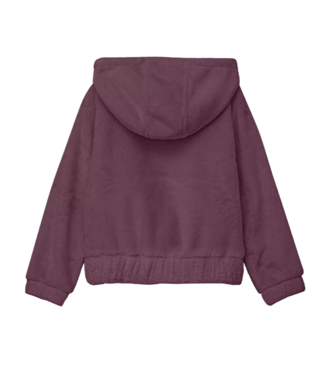 s.Oliver Fluffy Sweatvest met kap Burgundy