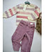 s.Oliver Broek Rib Velours roze regular fit