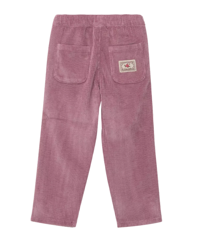 s.Oliver Broek Rib Velours roze regular fit