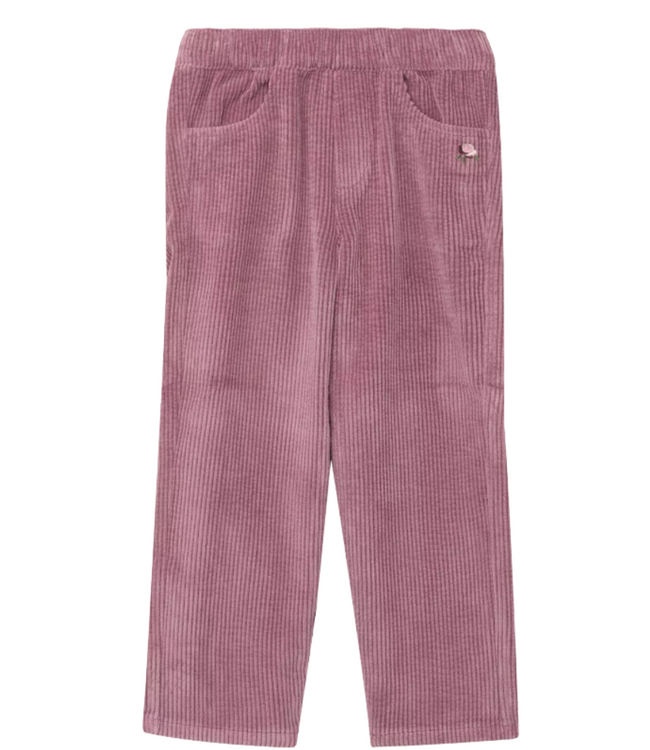 s.Oliver Broek Rib Velours roze regular fit