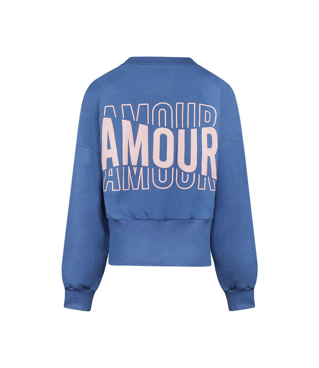 No Way Monday Sweater Kobalt blauw Amour