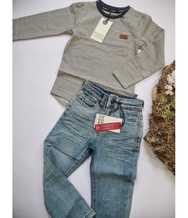 Koko Noko Longsleeve asphalt gestreept