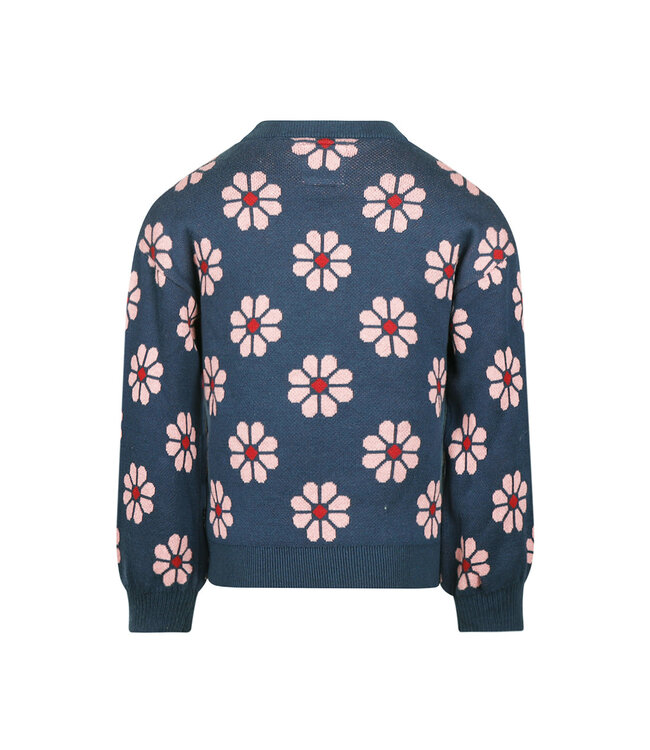 Koko Noko Trui Flower Blauw Terra