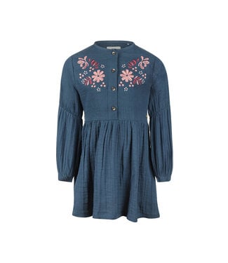Koko Noko Jurk Blauw Bloemen Nora