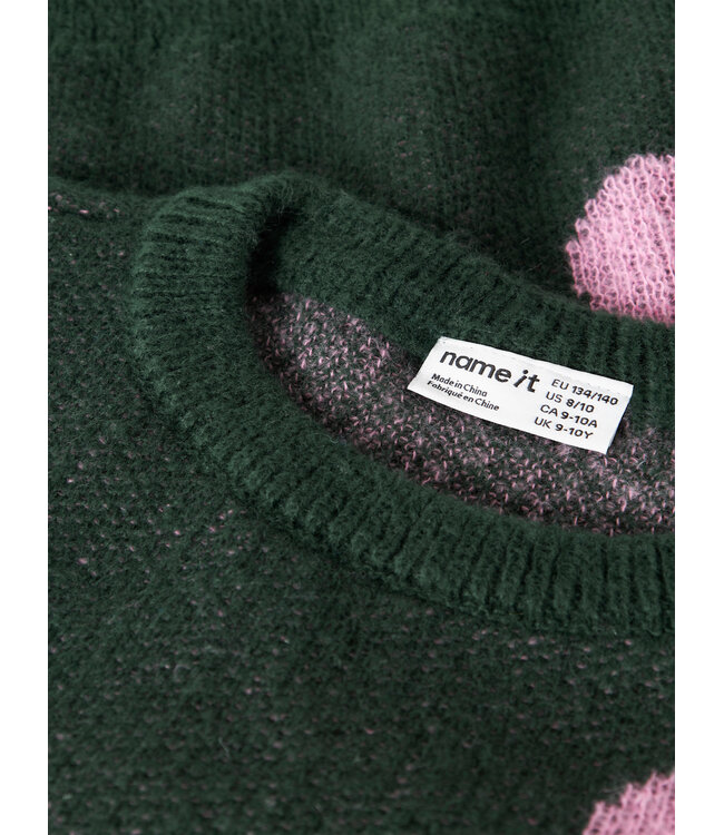 name it Knit Folisa Dots Donkergroen