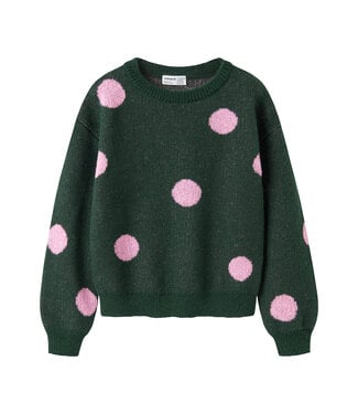 name it Knit Folisa Dots Donkergroen