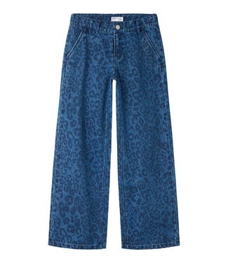 name it Rose Jeans Wide leg Leopard blue