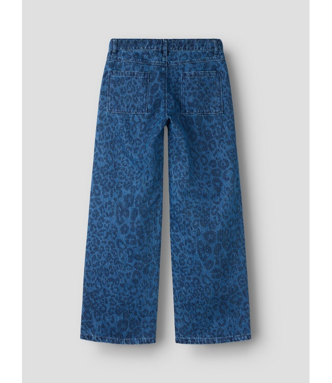 name it Rose Jeans Wide leg Leopard blue