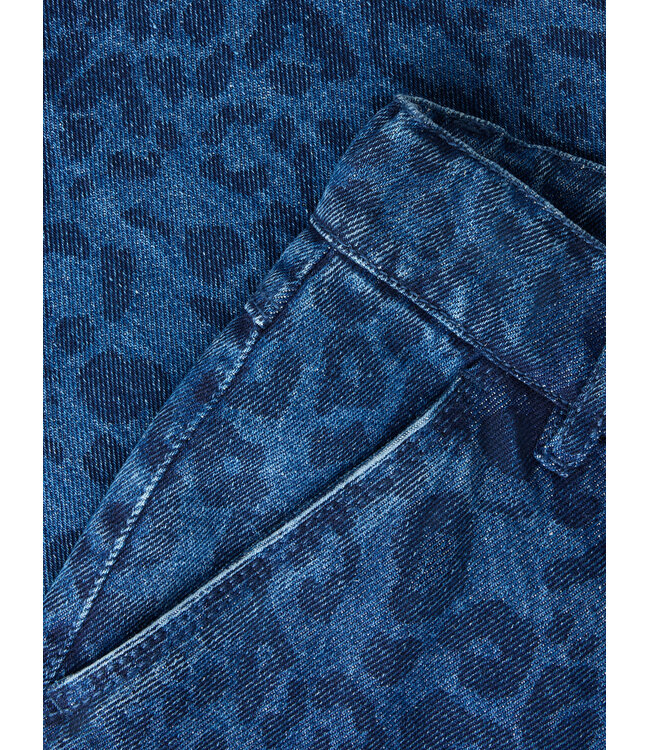 name it Rose Jeans Wide leg Leopard blue
