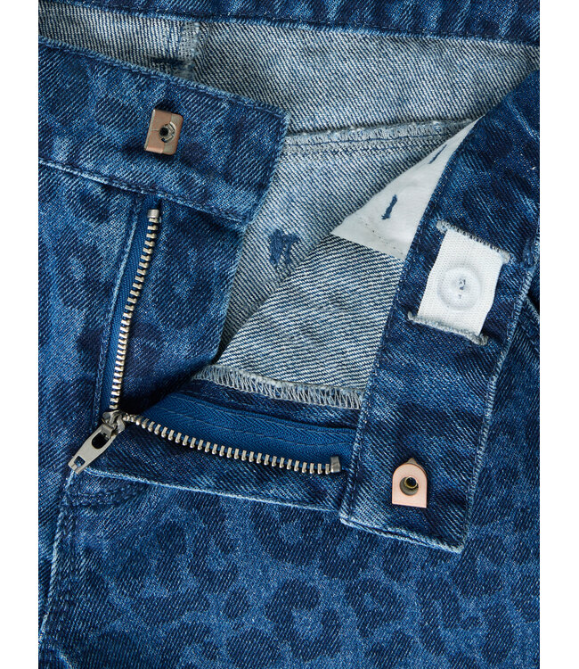 name it Rose Jeans Wide leg Leopard blue