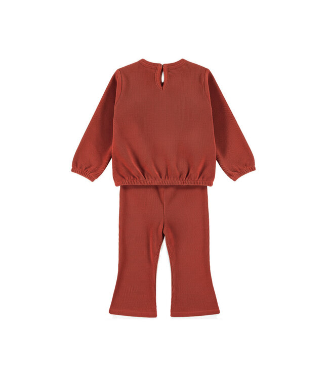 Dirkje Velours set Flared Rosewood
