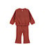 Dirkje Velours set Flared Rosewood