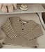 Dirkje Longsleeve gestreept beige Mini