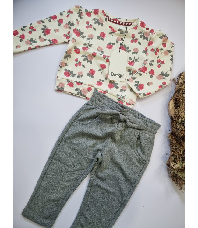 Dirkje Sweater ecru roses