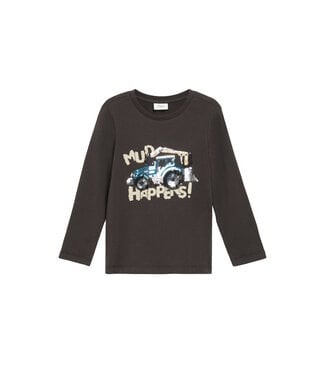 s.Oliver Longsleeve bruin tractor paillet