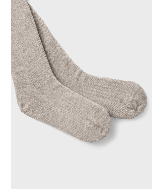 name it 2-pack kousenbroek rib Beige melange