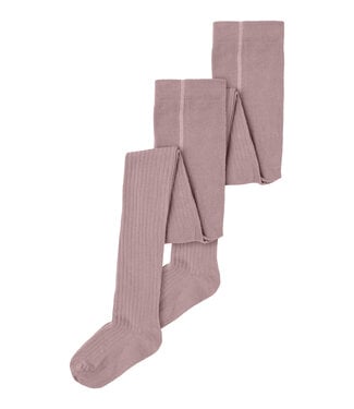 name it 2-Pack Kousenbroek Rib Oudroze