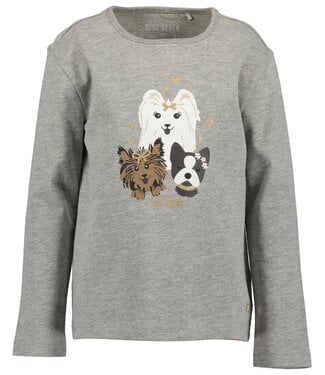 Blue Seven Longsleeve Grijs melange hondjes