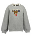 Blue Seven Trui witte kraag grijs melange bear