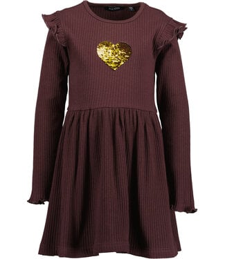 Blue Seven Jurk bruin goud hart