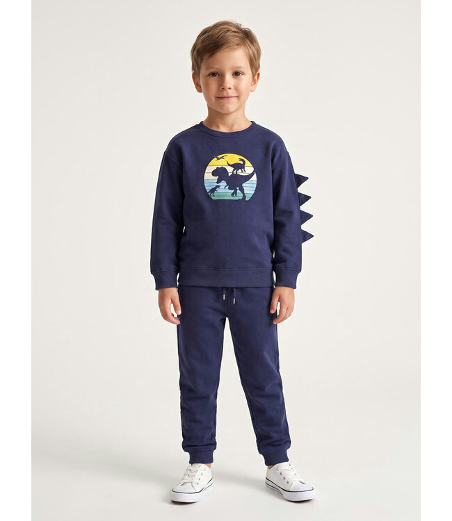 Blue Seven Trui Donkerblauw dino sunrise