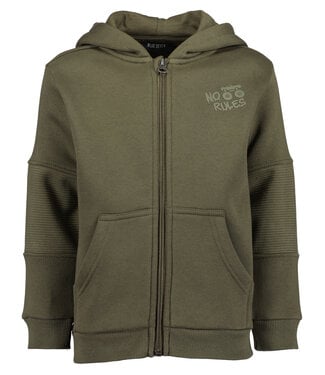 Blue Seven Sweater met rits khaki No Rules