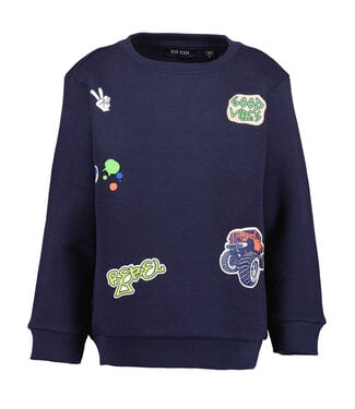 Blue Seven Sweatshirt Blauw good vibes rebel