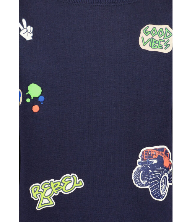 Blue Seven Sweatshirt Blauw good vibes rebel