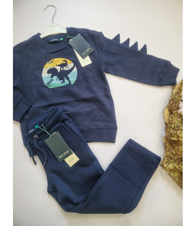 Blue Seven Jog broek donkerblauw fleece