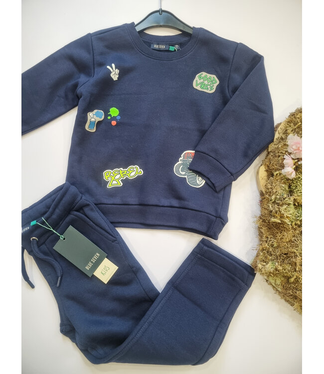Blue Seven Sweatshirt Blauw good vibes rebel